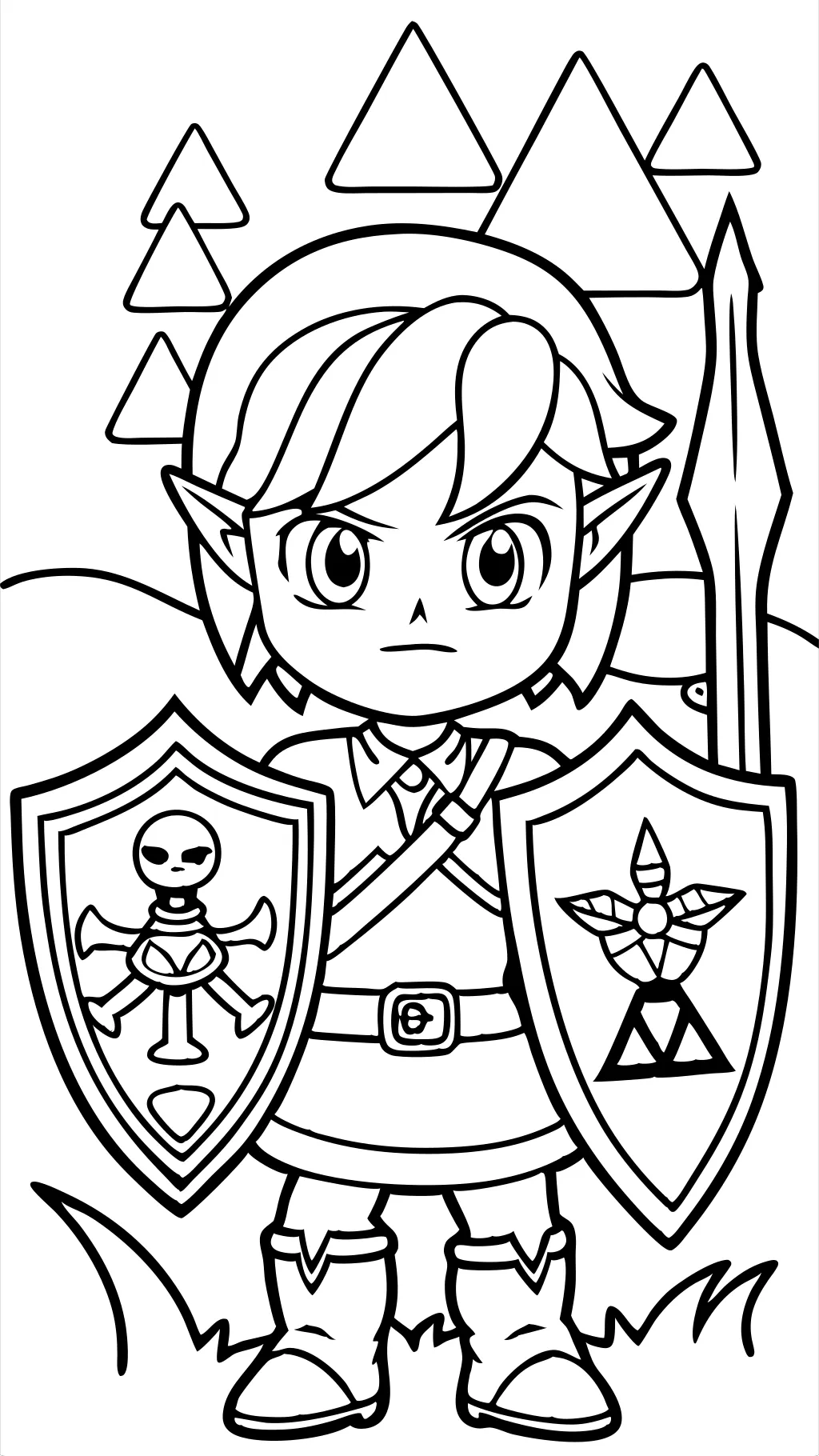 link zelda coloring page